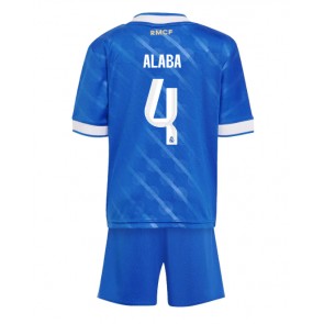 Lacne Dětský Futbalové dres Real Madrid David Alaba #4 2025-26 Krátky Rukáv - Tretina (+ trenírky)